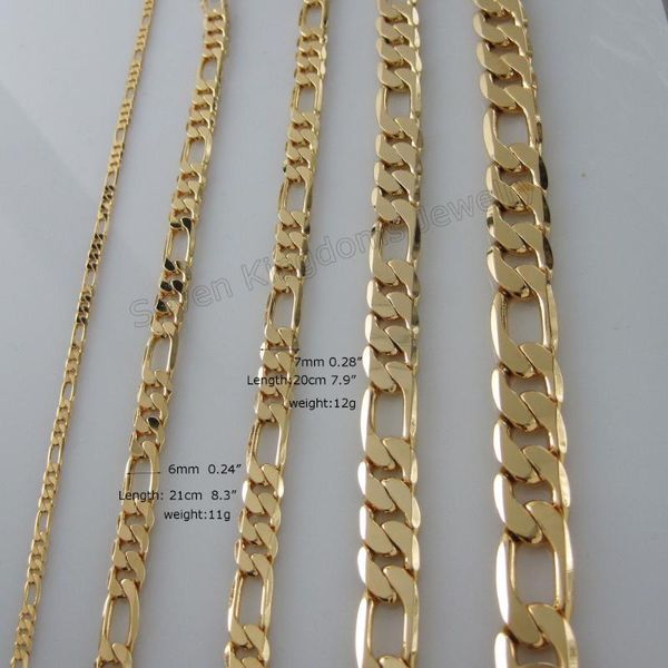 min order 10$ can mix design /5 styles available - yellow gold gp filled figaro 1 by 3 link bracelet refer to the picture, Black
min order 10$ can mix design /5 styles available - yellow gold gp filled figaro 1 by 3 link bracelet refer to the picture, Black