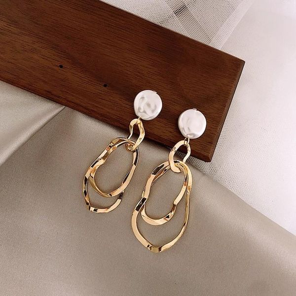 dominated 2020 new irregular metal geometric pearl korean earrings hyperbole style women drop earrings joker jewelry, Silver
dominated 2020 new irregular metal geometric pearl korean earrings hyperbole style women drop earrings joker jewelry, Silver