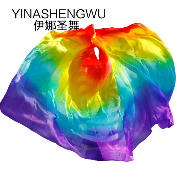 stage wear est pure silk belly dance veils scarf practice performance rainbow color, Black;red
stage wear est pure silk belly dance veils scarf practice performance rainbow color, Black;red