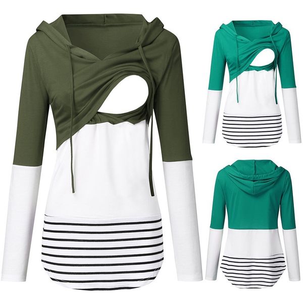 casual womens pregnant maternity clothes nursing breastfeeding hoodie sweatshirts pregnancy maternity striped 810 lj201120, White
casual womens pregnant maternity clothes nursing breastfeeding hoodie sweatshirts pregnancy maternity striped 810 lj201120, White