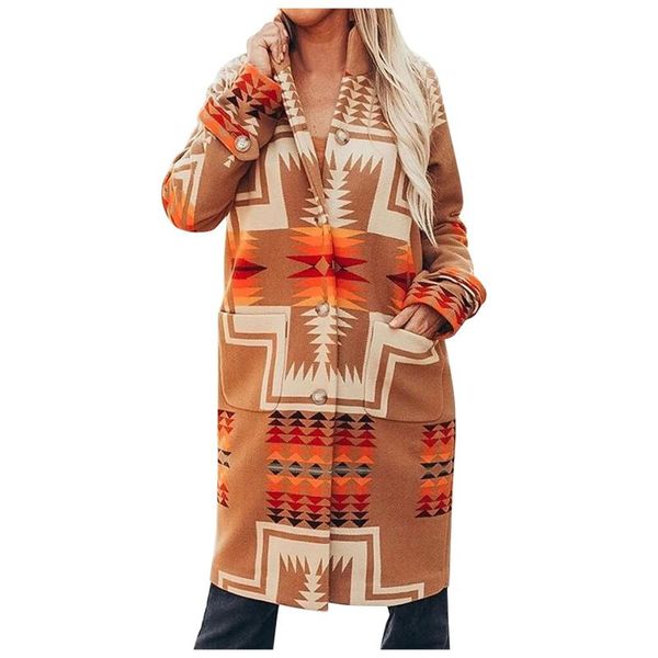 women's wool & blends 2021 women overcoat female coat autumn winter jackets geometric printed loose fashion coats long, Black
women's wool & blends 2021 women overcoat female coat autumn winter jackets geometric printed loose fashion coats long, Black