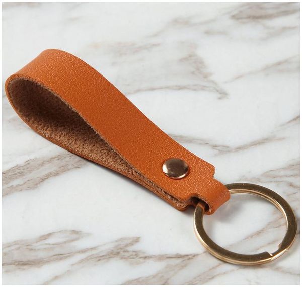8 Colors Fashion Pu Leather Keychain Business Gift Leather Key Chain Car Key Strap Waist Wallet Keychains Keyrings Jllgky