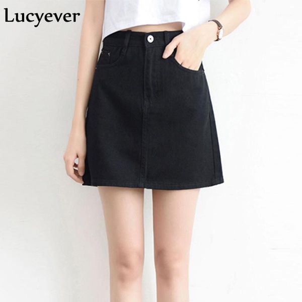 lucyever fashion korean summer women denim skirt high waist black mini skirts package hip blue jeans harajuku plus size cotton1
lucyever fashion korean summer women denim skirt high waist black mini skirts package hip blue jeans harajuku plus size cotton1