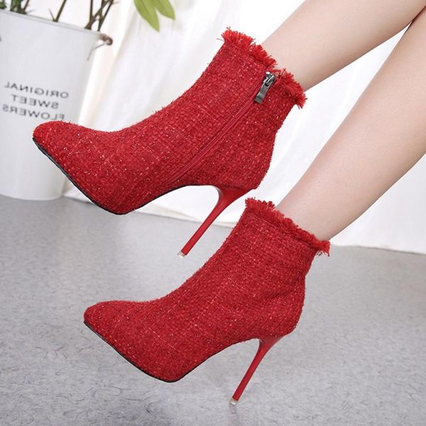 brand new thin high heels elegant zipper pointed toe autumn office ladies winter shoes women boots female, Black
brand new thin high heels elegant zipper pointed toe autumn office ladies winter shoes women boots female, Black
