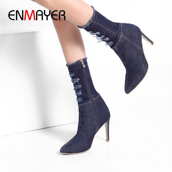 boots enmayer thin heels super high med-calf zip pointed toe autumn woman shoes skyblue darkgrey poly urethane, Black
boots enmayer thin heels super high med-calf zip pointed toe autumn woman shoes skyblue darkgrey poly urethane, Black
