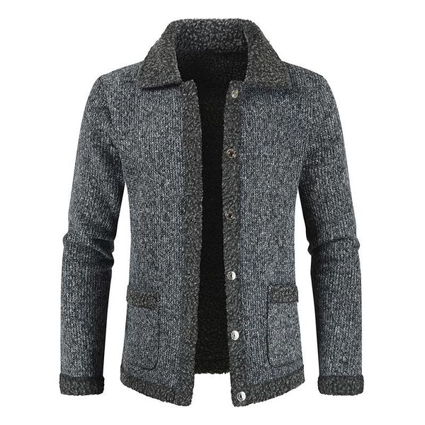 men's cotton turn-down collar cardigan long sleeve pocket autumn winter warm thick sweater knitted casual wool male coats, White;black
men's cotton turn-down collar cardigan long sleeve pocket autumn winter warm thick sweater knitted casual wool male coats, White;black