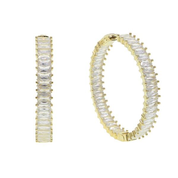 hoop & huggie 2021 luxury 50mm big earrings with full clear baguette cz for elegant women wedding jewelry wholesale, Golden;silver
hoop & huggie 2021 luxury 50mm big earrings with full clear baguette cz for elegant women wedding jewelry wholesale, Golden;silver