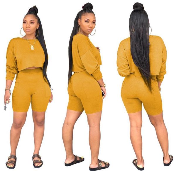 fashion round neck long sleeve hoodie pocket shorts suit 2 piece sets womens outfits summer clothing tracksuits jogging femme, Gray
fashion round neck long sleeve hoodie pocket shorts suit 2 piece sets womens outfits summer clothing tracksuits jogging femme, Gray