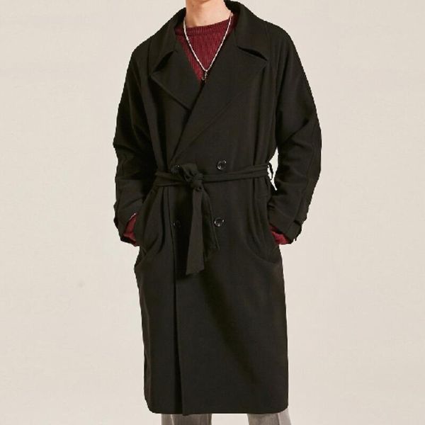 men's trench coats /spring fashion personalized customization large size mid-length double-breasted lapels loose coat/s-6xl, Tan;black
men's trench coats /spring fashion personalized customization large size mid-length double-breasted lapels loose coat/s-6xl, Tan;black