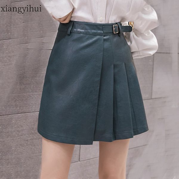 l-xl women casual plus size pleated skirt all-matched fashion high waist black green mini skirt slim vintage preppy style skirts y1214 
l-xl women casual plus size pleated skirt all-matched fashion high waist black green mini skirt slim vintage preppy style skirts y1214