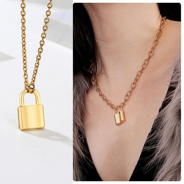 padlocked pendant locked choker necklace stainless steel charm tiny layered women necklace, Golden;silver
padlocked pendant locked choker necklace stainless steel charm tiny layered women necklace, Golden;silver