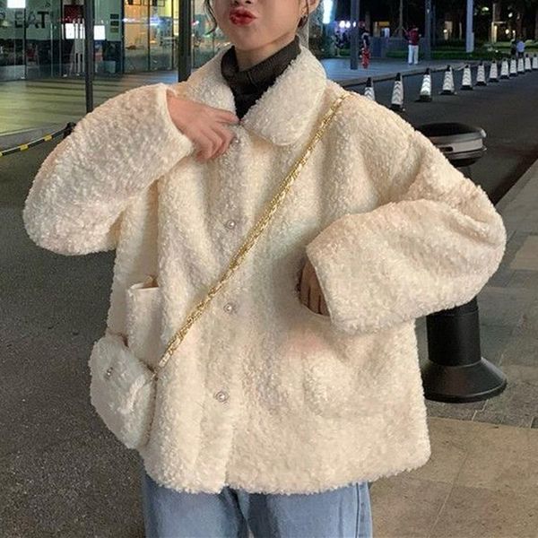 women's jackets elegant faux fur coat women 2021 autumn winter warm soft button jacket female plush overcoat pocket casual teddy outwea, Black;brown
women's jackets elegant faux fur coat women 2021 autumn winter warm soft button jacket female plush overcoat pocket casual teddy outwea, Black;brown
