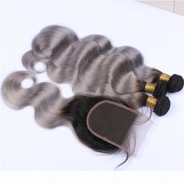 silver grey ombre brazilian human hair weaves 3 bundles with closure body wave #1b grey ombre 4x4 lace closure with extensions 4pcs lot, Black
silver grey ombre brazilian human hair weaves 3 bundles with closure body wave #1b grey ombre 4x4 lace closure with extensions 4pcs lot, Black