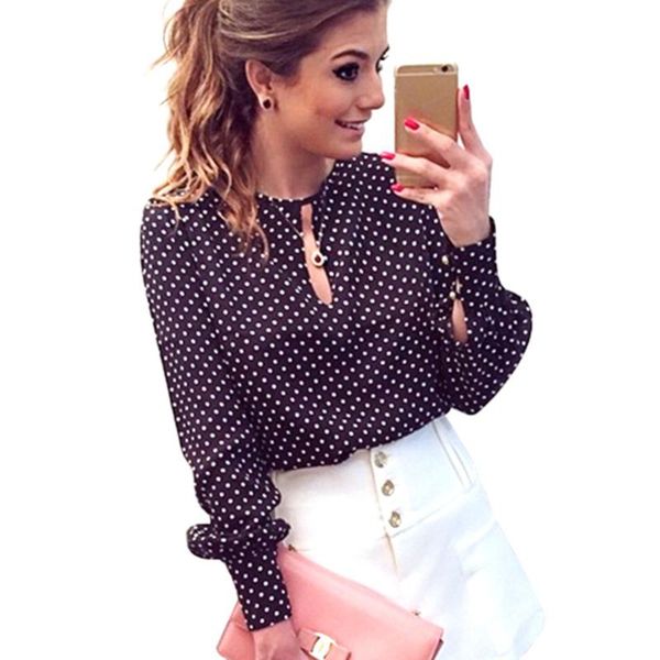 2017 long polka size open shirt blouse chiffon sleeve plus shirts women slit blusas women mujer hollow dots casual tfcon
2017 long polka size open shirt blouse chiffon sleeve plus shirts women slit blusas women mujer hollow dots casual tfcon