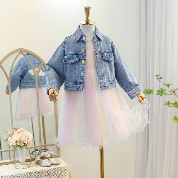 suit, wtern sle girls' new 2021 spring drs, denim coat, fashionable children's two piece suit gjik gjik, Red;yellow
suit, wtern sle girls' new 2021 spring drs, denim coat, fashionable children's two piece suit gjik gjik, Red;yellow