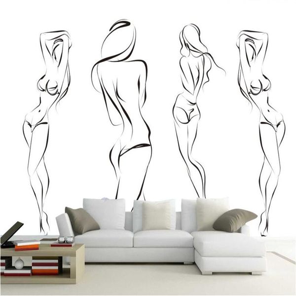 wallpapers custom wallpaper po mural hand-painted female roll simple black white line for living room bedroom
wallpapers custom wallpaper po mural hand-painted female roll simple black white line for living room bedroom
