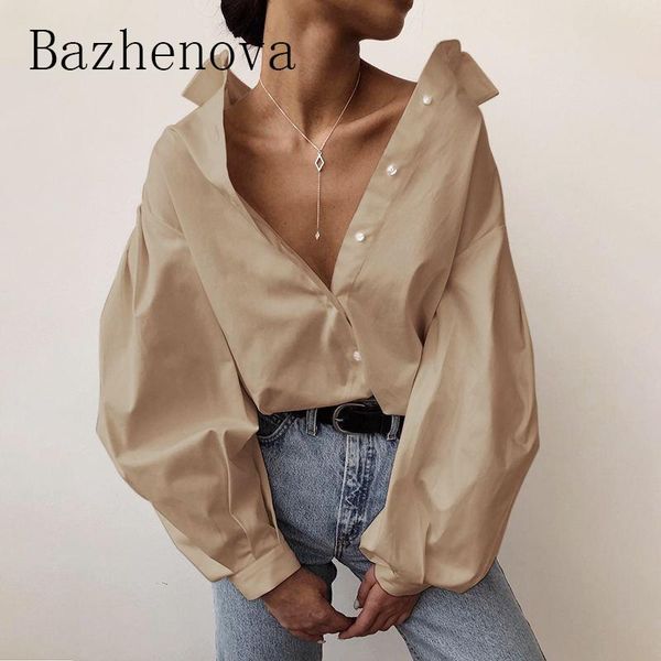 bazhenova women fall blouse girl long-sleeved shirts woman lantern sleeve lapel loose shirt autumn women clothing r854, White
bazhenova women fall blouse girl long-sleeved shirts woman lantern sleeve lapel loose shirt autumn women clothing r854, White
