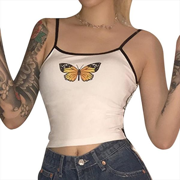 fashion women ladies butterfly print white tank sleeveless wear strappy tank vest summer short crop
fashion women ladies butterfly print white tank sleeveless wear strappy tank vest summer short crop