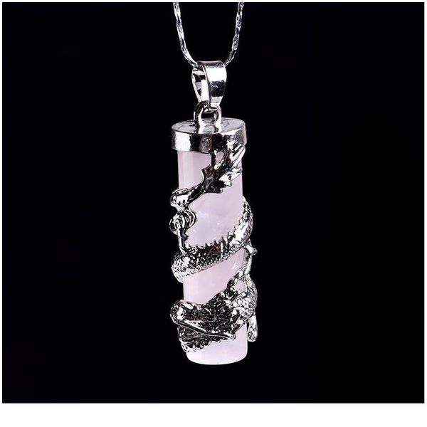 1pc natural crystal mineral jewelry dragon column pendant guardian fashion couple pendant necklace diy gift jllnay, Black
1pc natural crystal mineral jewelry dragon column pendant guardian fashion couple pendant necklace diy gift jllnay, Black