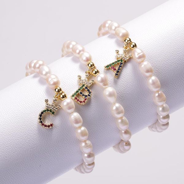 charm bracelets natural freshwater pearl electroplated 4k gold copper rainbow micro-colored zircon 26 initials pendant charms bracele, Golden;silver
charm bracelets natural freshwater pearl electroplated 4k gold copper rainbow micro-colored zircon 26 initials pendant charms bracele, Golden;silver