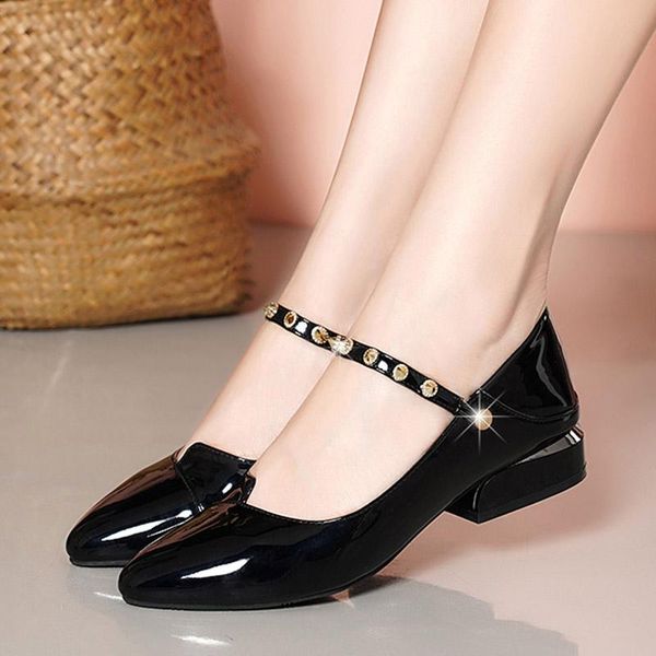 2020 autumn women shoes patent leather dress shoes mary janes rivet pumps office low heels boat zapatos mujer 8627n, Black
2020 autumn women shoes patent leather dress shoes mary janes rivet pumps office low heels boat zapatos mujer 8627n, Black