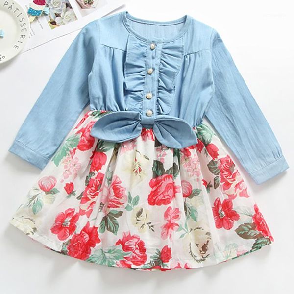 girl's dresses girls dress long-sleeve cotton denim flower children clothing stitching pattern girl 3-7y1, Red;yellow
girl's dresses girls dress long-sleeve cotton denim flower children clothing stitching pattern girl 3-7y1, Red;yellow