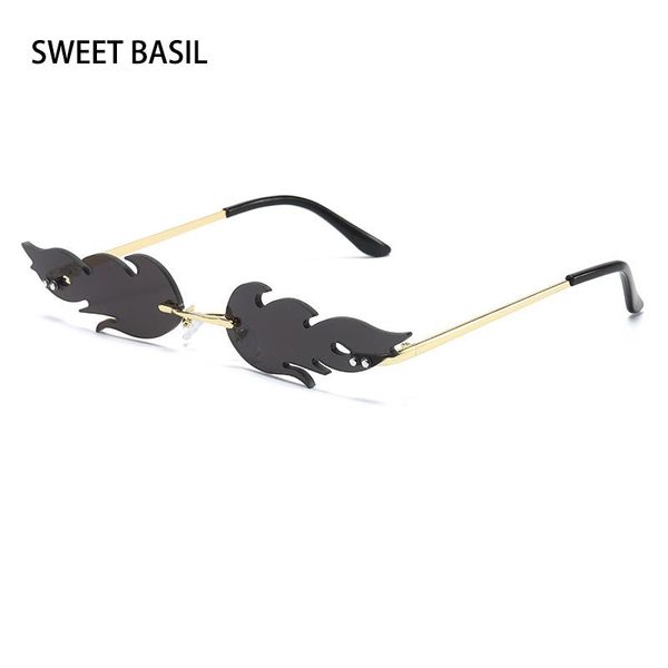 sunglasses sweet basil 2021 fashion fire women vintage rimless flame wave eyewear luxury trending narrow sun glasses streetwear, White;black
sunglasses sweet basil 2021 fashion fire women vintage rimless flame wave eyewear luxury trending narrow sun glasses streetwear, White;black
