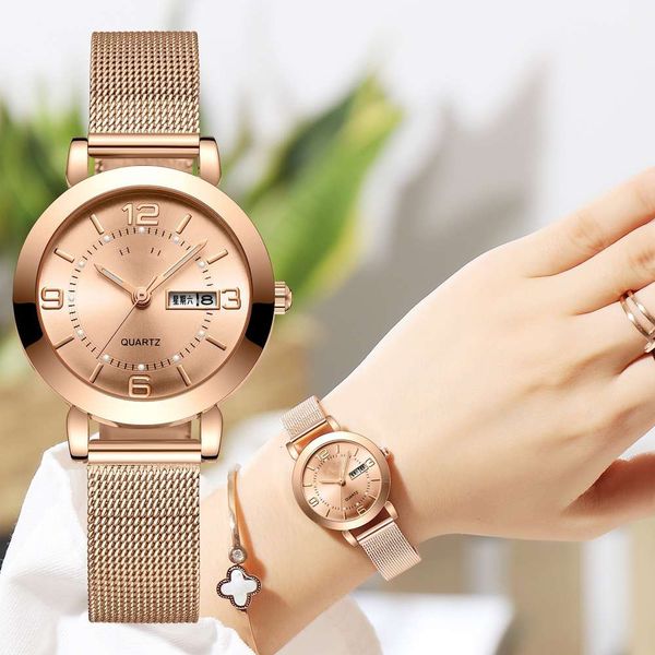 2021 fashion fully automatic non mechanical women's luminous waterproof double calendar female student steel band watch, Silver
2021 fashion fully automatic non mechanical women's luminous waterproof double calendar female student steel band watch, Silver