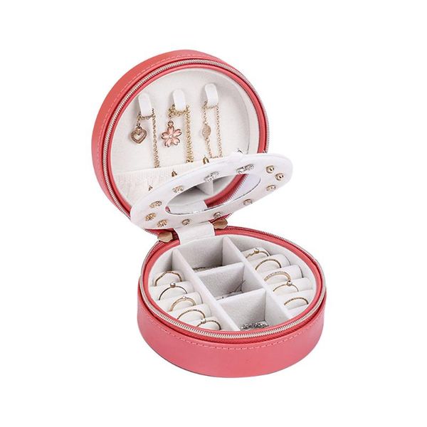 gifts round with mirror wedding zipper lipsticks container storage display pu leather necklace ring portable jewelry box travel, Pink;blue
gifts round with mirror wedding zipper lipsticks container storage display pu leather necklace ring portable jewelry box travel, Pink;blue