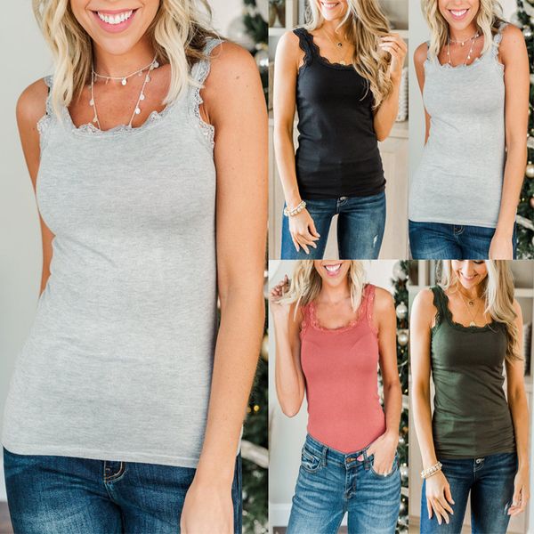 women lace tank crew neck sleeveless slim fit crop ladies multicolor vest, White
women lace tank crew neck sleeveless slim fit crop ladies multicolor vest, White