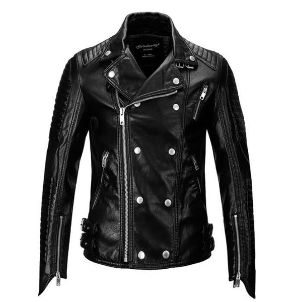 new 2019 men winter motorcycle jacket water washed leather jacket men clothing personality fashion leather coat, Black
new 2019 men winter motorcycle jacket water washed leather jacket men clothing personality fashion leather coat, Black