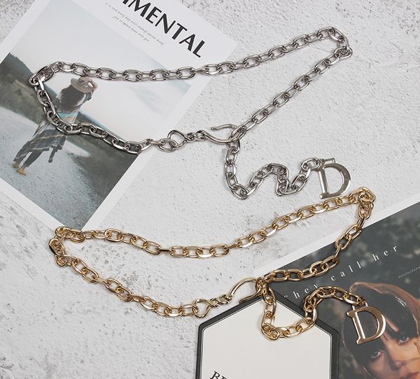 2020 new d-letter waist chain fashion trench coat skirt trousers belt temperament waist chain, Silver
2020 new d-letter waist chain fashion trench coat skirt trousers belt temperament waist chain, Silver