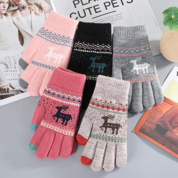 winter gloves women elk print gloves outdoor warm imitation cashmere plush touch screen, Blue;gray
winter gloves women elk print gloves outdoor warm imitation cashmere plush touch screen, Blue;gray