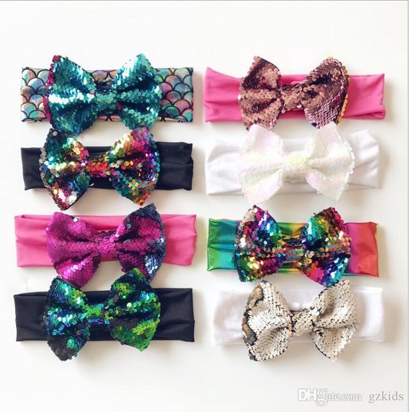 double sided flip over sequins bow hairband large bow scaly hairband for european and american children, Slivery;white
double sided flip over sequins bow hairband large bow scaly hairband for european and american children, Slivery;white