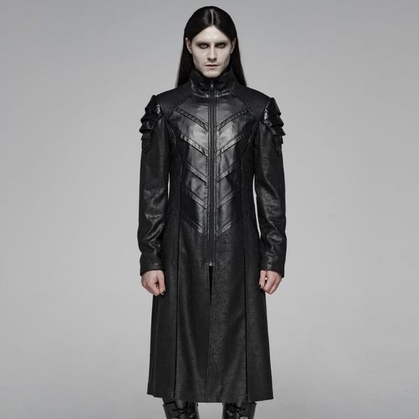 men's wool & blends punkrave punk handsome uniform long high collar jacket stage club performance personality cool mens winter coat, Black
men's wool & blends punkrave punk handsome uniform long high collar jacket stage club performance personality cool mens winter coat, Black