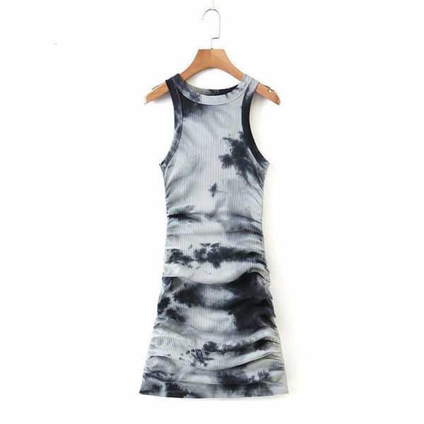 round autumn style new neck women's sleeveless black and white tie dye hem drawstring hip dress for women, Black;gray
round autumn style new neck women's sleeveless black and white tie dye hem drawstring hip dress for women, Black;gray