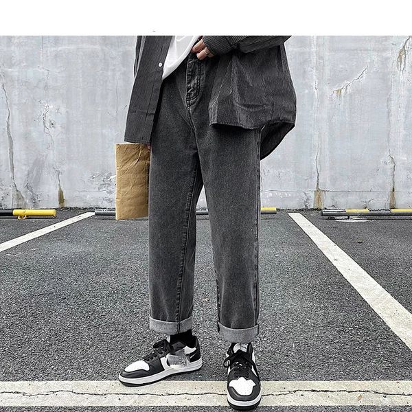 men grey streetwear baggy jeans 2021 mens kpop solid denim pants couple high waisted vintage oversized joggers pants, Blue
men grey streetwear baggy jeans 2021 mens kpop solid denim pants couple high waisted vintage oversized joggers pants, Blue