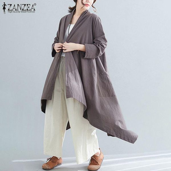 women's trench coats zanzea jackets ropa de mujer 2021 spring maxi long outwear casual solid windbreaker ladies asymmetrical coat 5xl, Tan;black
women's trench coats zanzea jackets ropa de mujer 2021 spring maxi long outwear casual solid windbreaker ladies asymmetrical coat 5xl, Tan;black