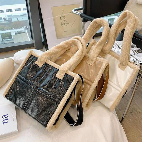 shoulder bags fashion lambswool tote women handbag wide strap plush bag luxury faux fur pu leather crossbody large capacity purse
shoulder bags fashion lambswool tote women handbag wide strap plush bag luxury faux fur pu leather crossbody large capacity purse
