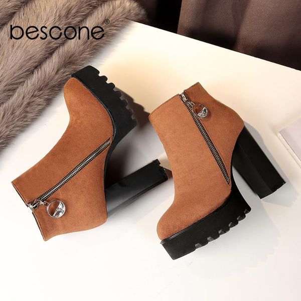boots bescone fashion ladies mid-calf microfiber comfortable round toe square heel zip solid outside women's winter bm285, Black
boots bescone fashion ladies mid-calf microfiber comfortable round toe square heel zip solid outside women's winter bm285, Black