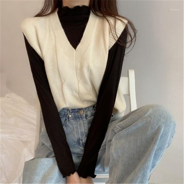 woman's jersey korean casual v-neck thicken cashmere sleeveless sweater vest female all match knitwear +elastic basic shirt zjl31, White;black
woman's jersey korean casual v-neck thicken cashmere sleeveless sweater vest female all match knitwear +elastic basic shirt zjl31, White;black