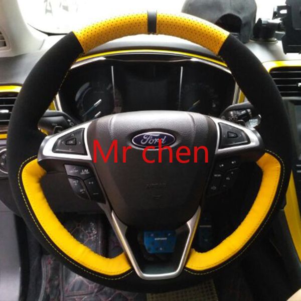 diy leather hand sewn steering wheel cover suede for ford focus mondeo edge kuga automotive interior
diy leather hand sewn steering wheel cover suede for ford focus mondeo edge kuga automotive interior