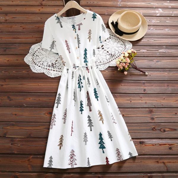 2021 mori girl summer women cotton dress o neck tree printed casual loose vestidos mujer short sleeve elegant sweet chic dresses, Black;gray
2021 mori girl summer women cotton dress o neck tree printed casual loose vestidos mujer short sleeve elegant sweet chic dresses, Black;gray