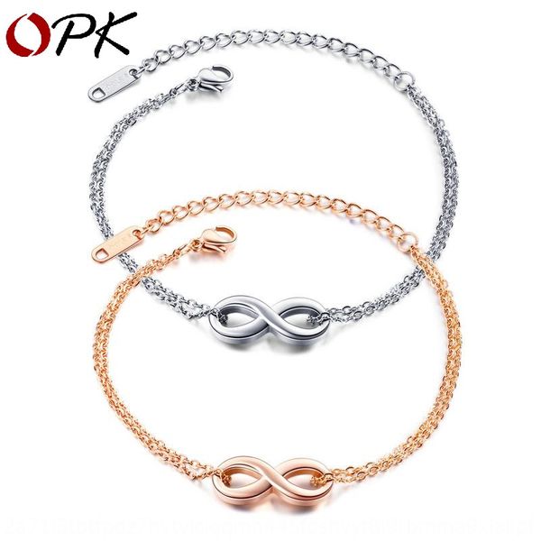 opk japanese and korean infinity 8\" hand decoration titanium gold bracelet steel plated rose gold bracelet 9awxy, Golden;silver
opk japanese and korean infinity 8\" hand decoration titanium gold bracelet steel plated rose gold bracelet 9awxy, Golden;silver