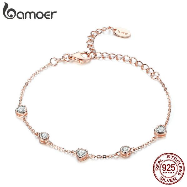 bamoer classic 925 sterling silver heart gold color women bracelets chain lobster clasp bracelet sterling silver jewelry scb097 1028, Black
bamoer classic 925 sterling silver heart gold color women bracelets chain lobster clasp bracelet sterling silver jewelry scb097 1028, Black