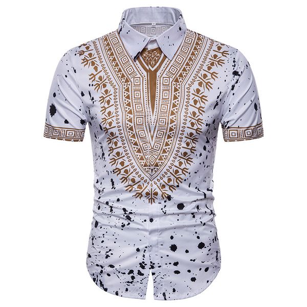 african printed white black shirt men new slim fit short sleeve casual mens dress shirts -3xl
african printed white black shirt men new slim fit short sleeve casual mens dress shirts -3xl