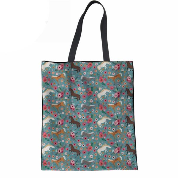 casual shoulder bag women handbags horse floral pattern canvas tote bags for girls book shopping bag soft beach totes
casual shoulder bag women handbags horse floral pattern canvas tote bags for girls book shopping bag soft beach totes
