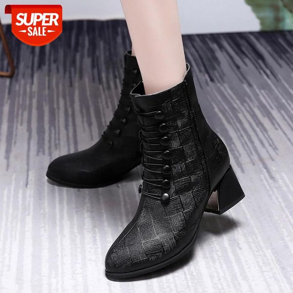 lucyever pu leather high heels ankle boots for women winter lace up pointed toe short booties woman vintage botines mujer 2020 #xe84, Black
lucyever pu leather high heels ankle boots for women winter lace up pointed toe short booties woman vintage botines mujer 2020 #xe84, Black