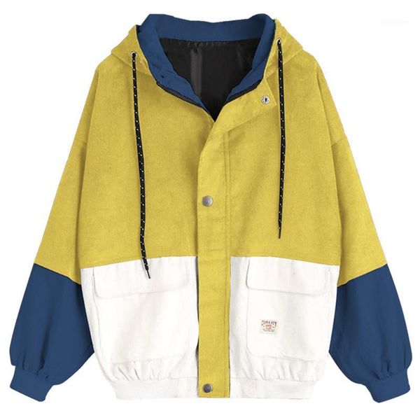 women's jackets gamiss autumn color block patchwork corduroy hooded women hip hop hoodies coats male casual streetwear outerwear1, Black;brown
women's jackets gamiss autumn color block patchwork corduroy hooded women hip hop hoodies coats male casual streetwear outerwear1, Black;brown