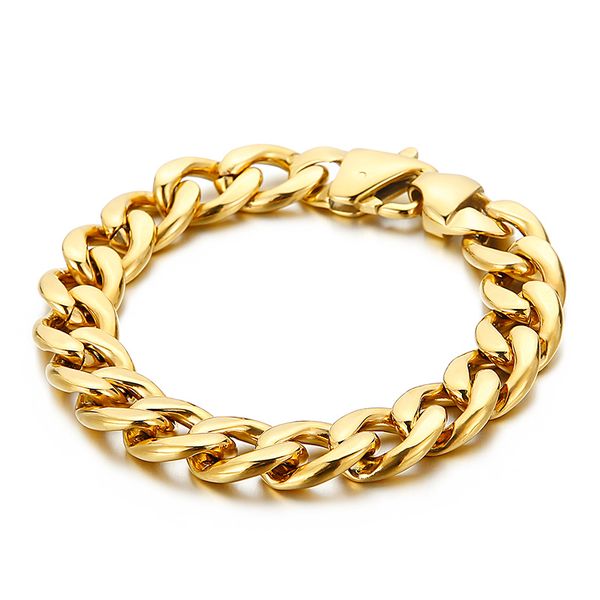 13mm 8.5'' stainless steel cuban curb chain bracelet mens fashion bracelet bangle silver gold black
13mm 8.5'' stainless steel cuban curb chain bracelet mens fashion bracelet bangle silver gold black